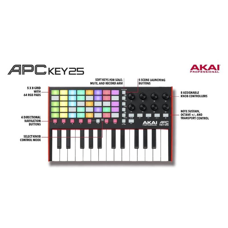MIDI Клавиатура AKAI APC Key 25 II MIDI
