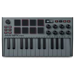 MIDI Клавиатура AKAI MPK MINI MK3 Grey 
