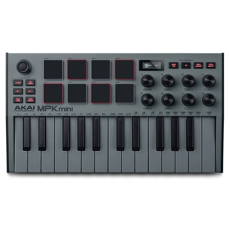 MIDI Клавиатура AKAI MPK MINI MK3 Grey