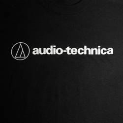 Футболка чоловіча класична з логотипом Audio Technica Чорна L