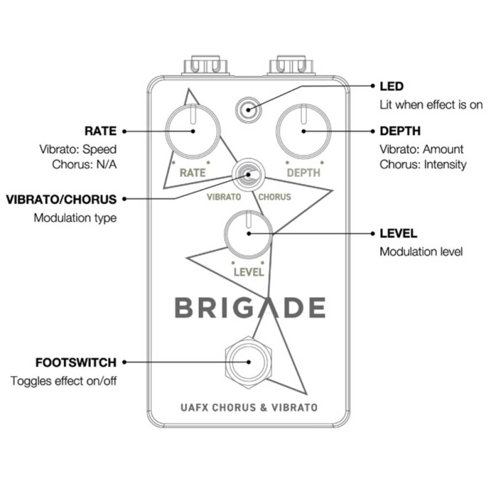 Педаль эффектов UNIVERSAL AUDIO Brigade Chorus and Vibrato Педаль эффектов UNIVERSAL AUDIO Brigade Chorus and Vibrato