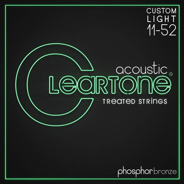 Струни для акустичної гітари Cleartone 7411 Phosphor Bronze Custom Light 11/52