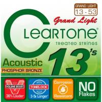 Струны для акустической гитары Cleartone 7433 Phosphor Bronze Grand Light 13/53