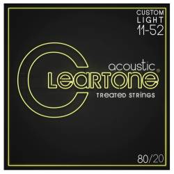 Струни для акустичної гітари Cleartone 7611 80/20 Bronze Custom Light 11/52