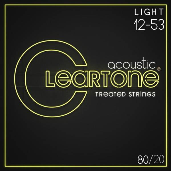 Струни для акустичної гітари Cleartone 7612 80/20 Bronze Light 12/53