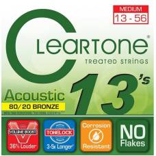 Струны для акустической гитары Cleartone 7613 80/20 Bronze Medium 13/56