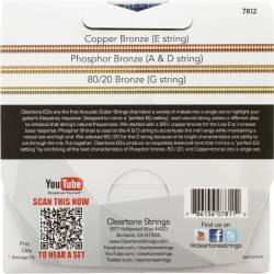 Струни для акустичної гітари Cleartone 7812 EQ Hybrid Metal Light 12/53