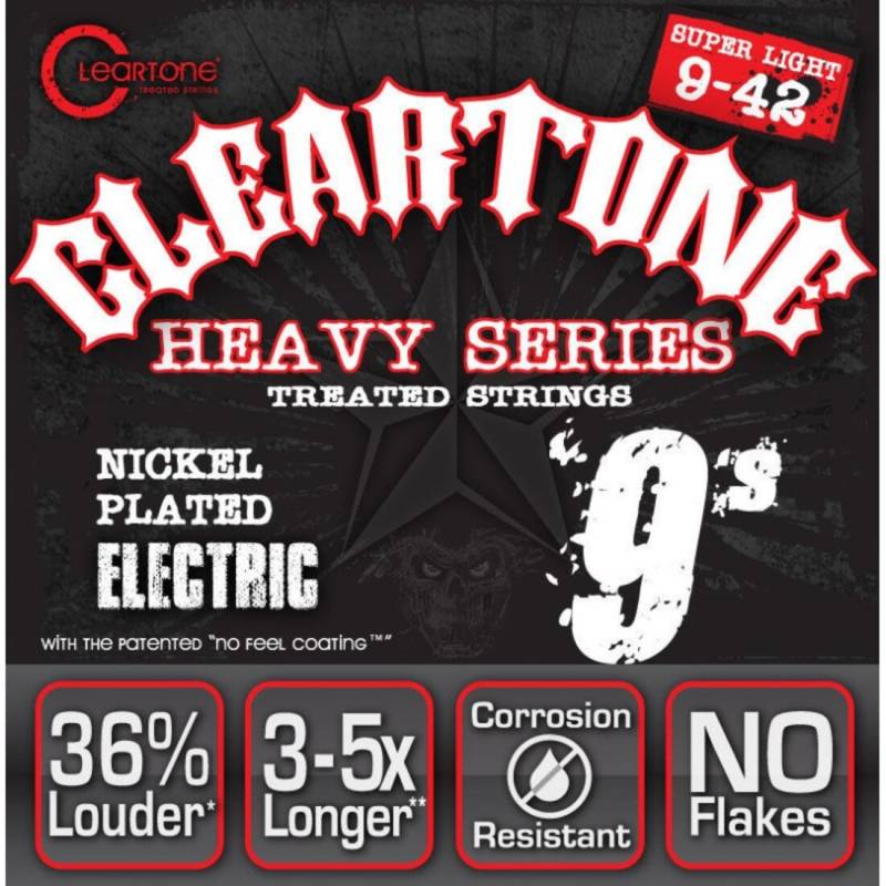 Струны для электрогитары Cleartone 9509 Monster Heavy Series Nickel-Plated Super Light 9/42