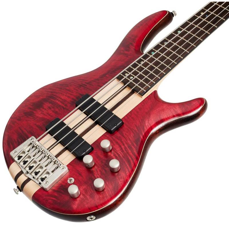 Бас-гитара CORT A5 Plus FMMH (Open Pore Black Cherry)