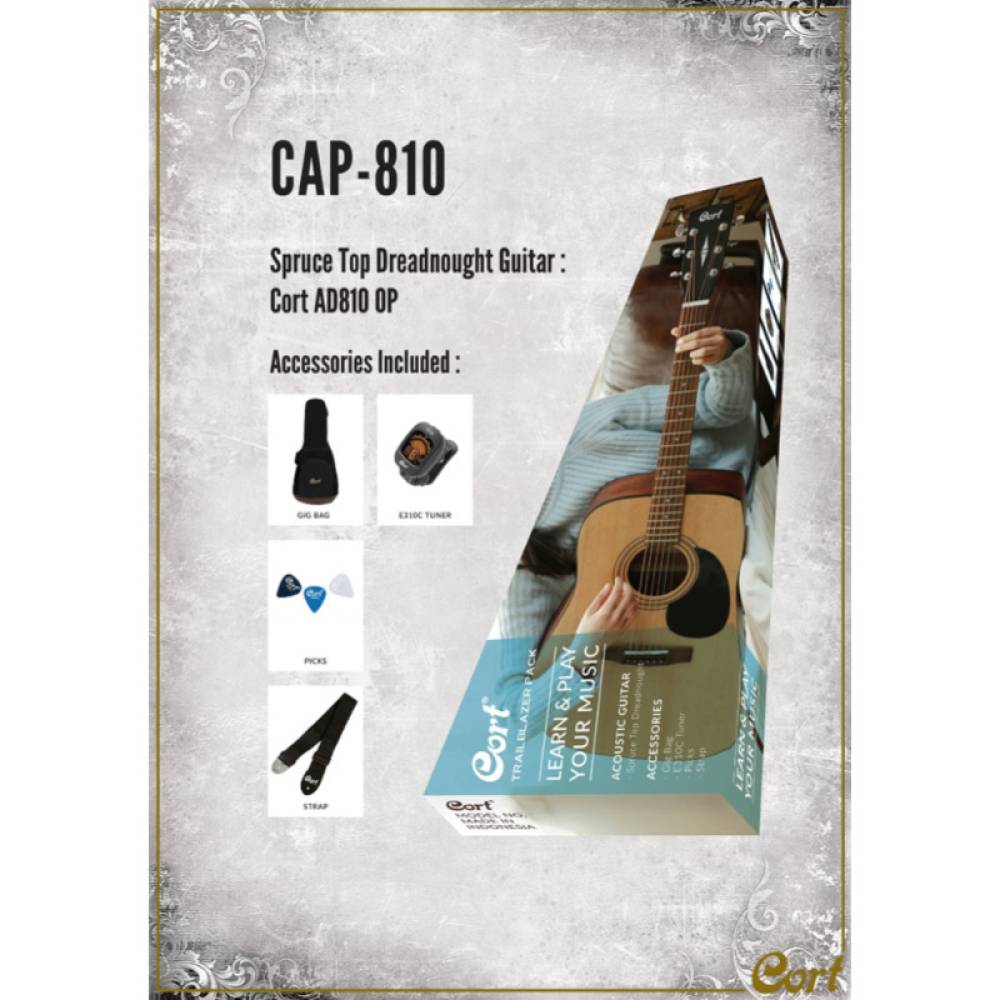 Гітарний набір CORT TRAILBLAZER PACK CAP-810 (Open Pore)