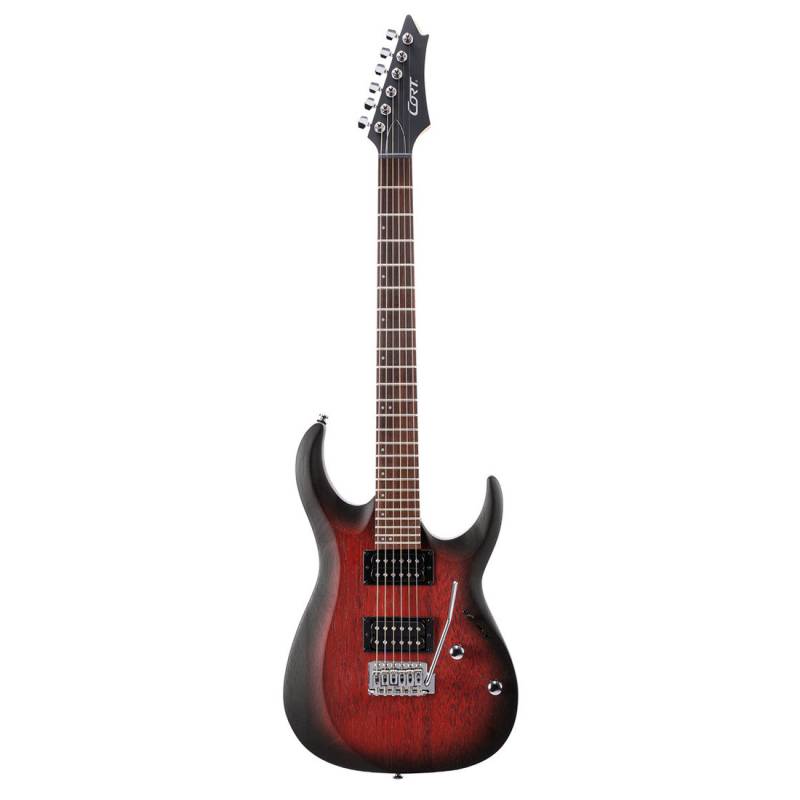Електрогітара CORT X100 (Open Pore Black Cherry Burst)