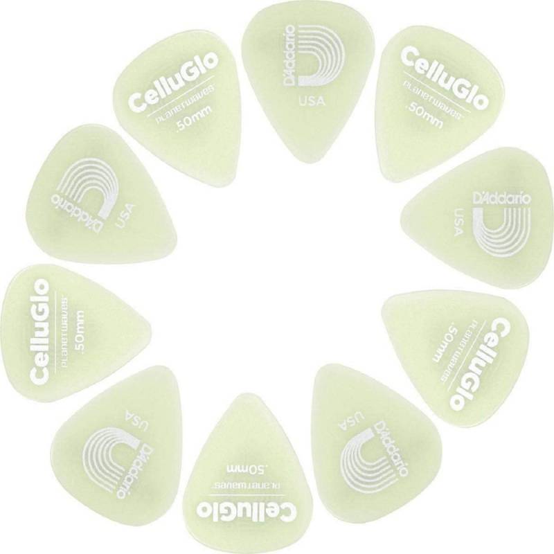 Медиаторы D'Addario 1CCG2 Planet Waves Classic Celluloid Cellu-Glo Player's Pack 0.50 mm (10 шт.)