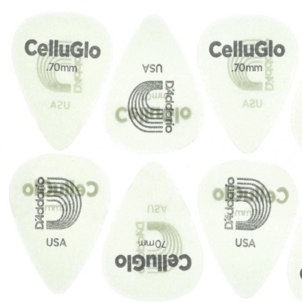 Медиаторы D'Addario 1CCG4 Planet Waves Cellu-Glo Picks Medium Player's Pack 0.70 mm (10 шт.)