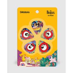 Медиаторы D'Addario 1CWH410B7 Beatles  Yellow Submarine 50th Anniversary Medium Gauge Guitar Picks (10 шт.)