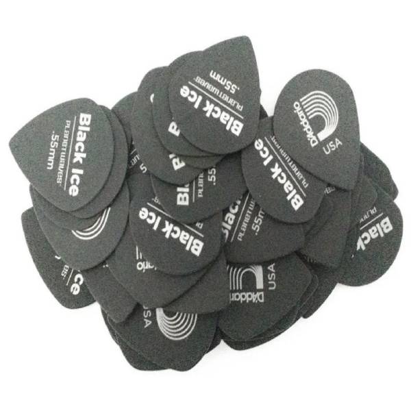 Медиаторы D'Addario 3DBK2 Planet Waves Duralin Black Ice Player's Pack 0.50 mm (10 шт.)