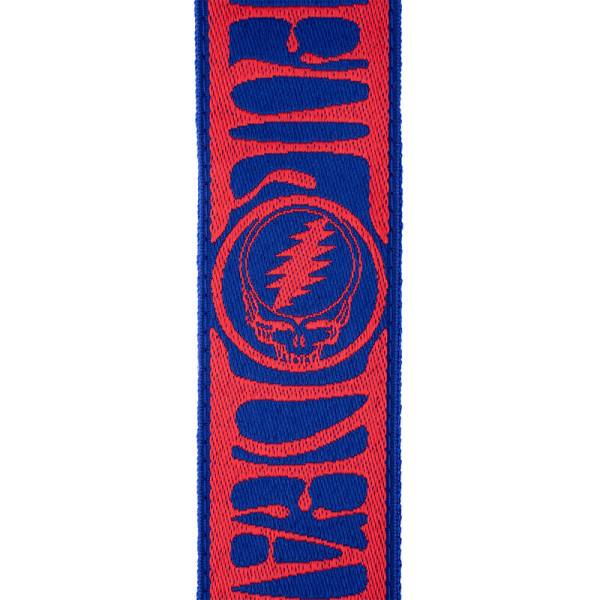Ремінь для гітари D'ADDARIO 50GD00 GRATEFUL DEAD GUITAR STRAP - Steal Your Face, Red/Blue