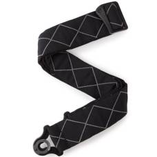 Ремень для гитары D'ADDARIO 50BAL02 AUTO LOCK GUITAR STRAP (BLACK PADDED DIAMONDS)