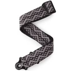 Ремень для гитары D'ADDARIO 50BAL03 AUTO LOCK GUITAR STRAP (BLACK PADDED GEOMETRIC)