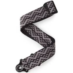 Ремінь для гітари D'ADDARIO 50BAL03 AUTO LOCK GUITAR STRAP (BLACK PADDED GEOMETRIC)