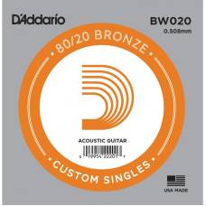 Струна D'Addario BW020 80/20 Bronze .020
