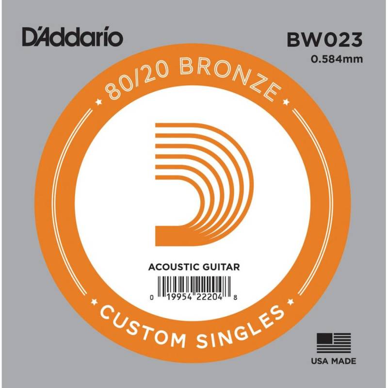 Струна D'Addario BW023 80/20 Bronze .023