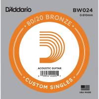 Струна D'Addario BW024 80/20 Bronze .024