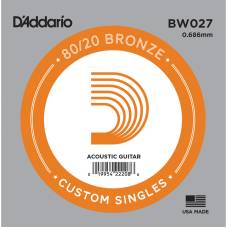 Струна D'Addario BW027 80/20 Bronze .027