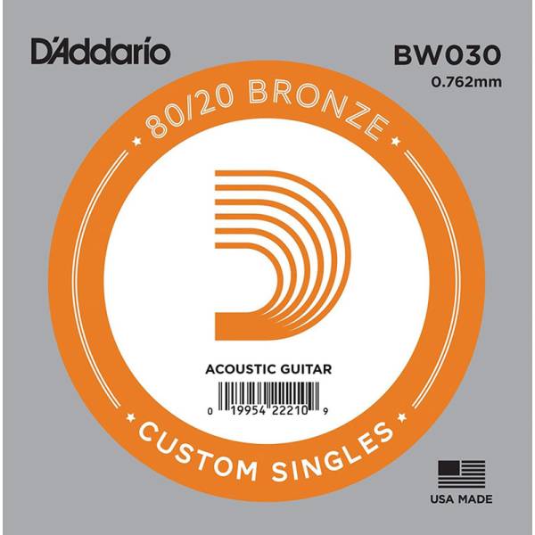 Струна D'Addario BW030 80/20 Bronze .030