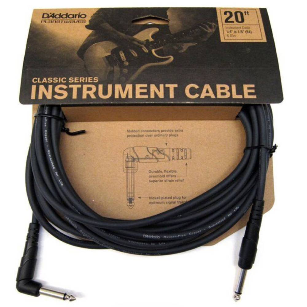 Інструментальний кабель D'Addario PW-CGTRA-20 Classic Series Instrument Cable 6.1m (20ft)