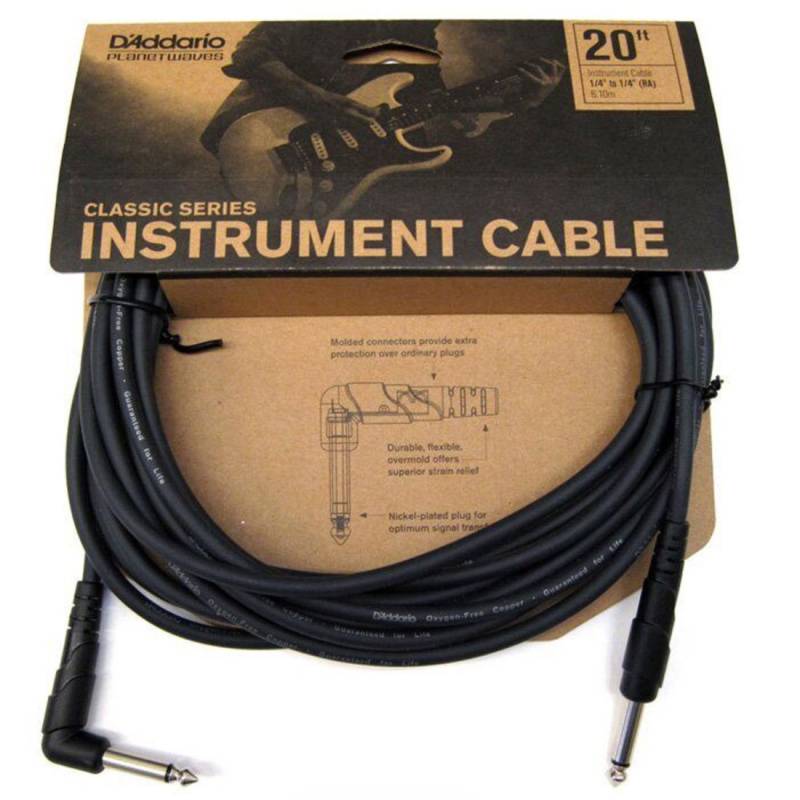 Інструментальний кабель D'Addario PW-CGTRA-20 Classic Series Instrument Cable 6.1m (20ft)