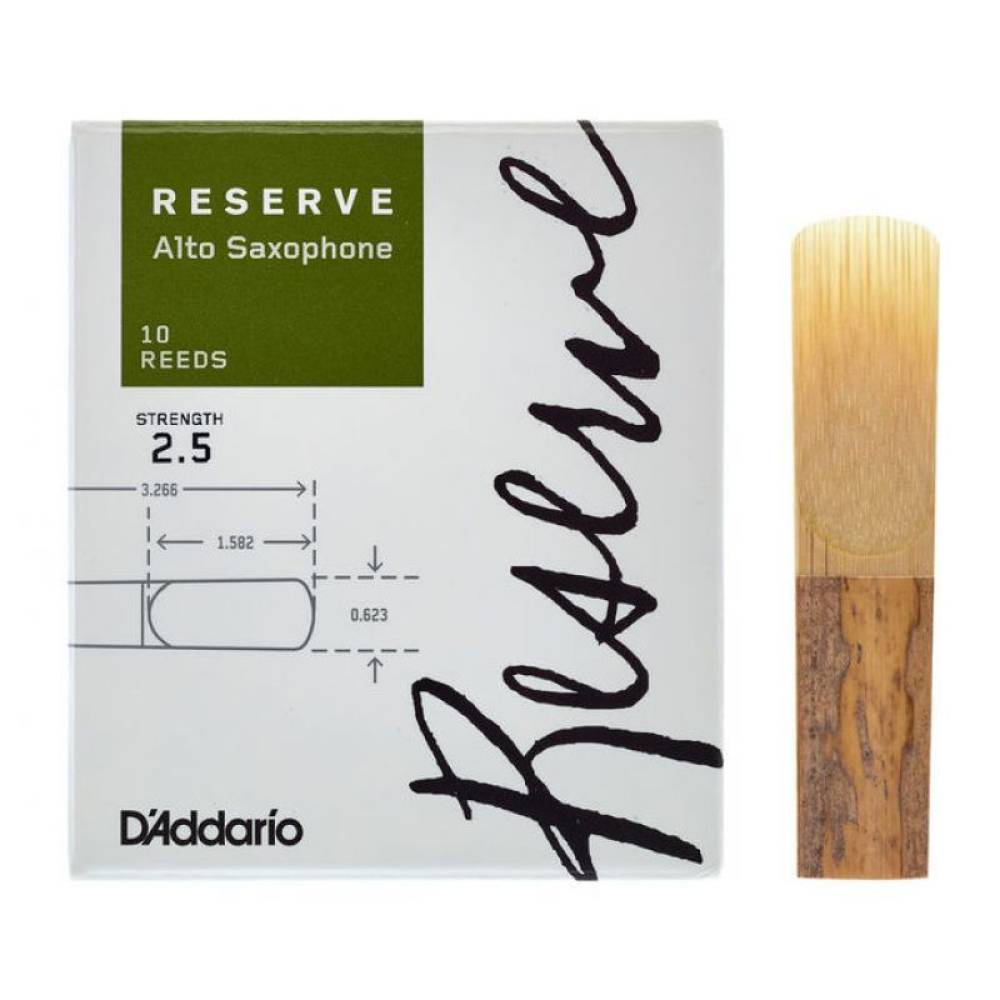 Трости для саксофона альт D'Addario Woodwinds Reserve Alto Saxophone 2.5 (10 шт.)