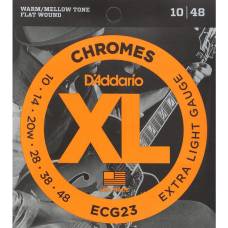 Струни для електрогітари D'Addario ECG23 Chromes Flat Wound Extra Light 10/48