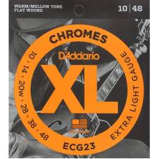 Струни для електрогітари D'Addario ECG23 Chromes Flat Wound Extra Light 10/48