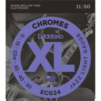 Струни для електрогітари D'Addario ECG24 Chromes Flat Wound Jazz Light 11/50