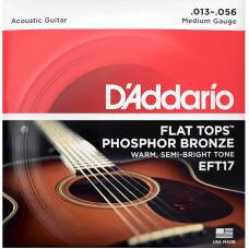 Струни для акустичної гітари D'Addario EFT17 Phosphor Bronze Flat Tops Medium 13/56