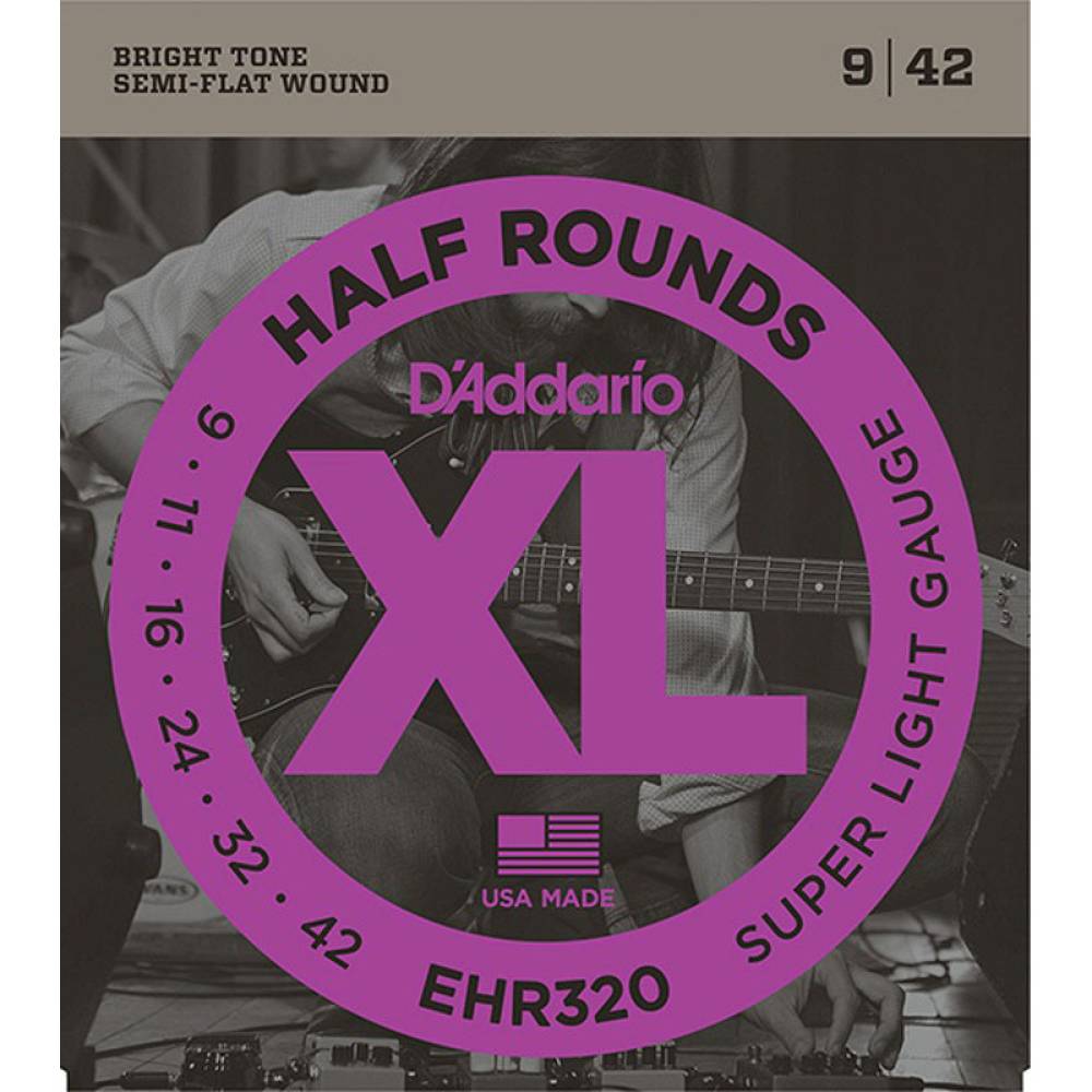 Струни для електрогітари D'Addario EHR320 Half Rounds Super Light 9/42