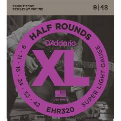 Струни для електрогітари D'Addario EHR320 Half Rounds Super Light 9/42