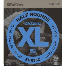 Струни для електрогітари D'Addario EHR350 Half Rounds Jazz Light 12/52