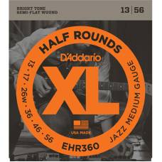 Струны для электрогитары D'Addario EHR360 Half Rounds Jazz Medium 13/56