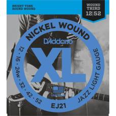 Струни для електрогітари D'Addario EJ21 Nickel Wound Jazz Light 12/52
