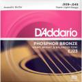 Струны для акустической гитары D'Addario EJ23 Phosphor Bronze Super Light 9/45