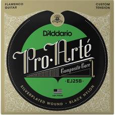 Струни для класичної гітари D'Addario EJ25B Composites Flamenco Black Nylon Custom Tension