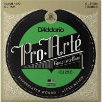 Струны для классической гитары D'Addario EJ25C Composites Flamenco Clear Nylon Custom Tension