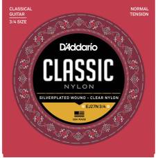 Струни для класичної гітари D'Addario EJ27N 3/4 Student Nylon Normal Tension