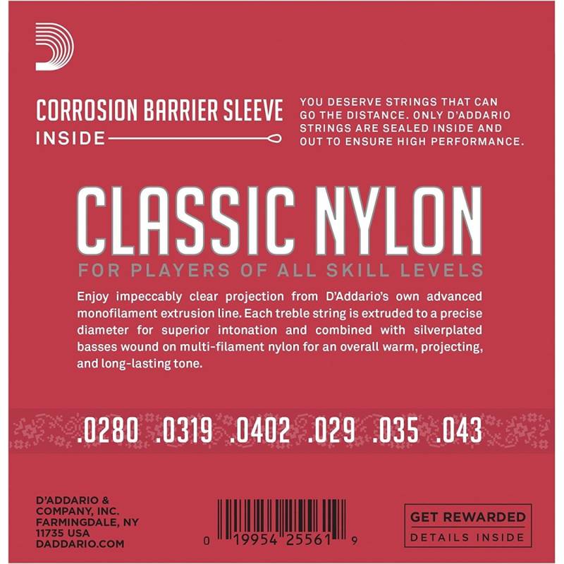 Струны для классической гитары 3 Sets D'Addario EJ27N-3D Student Nylon Normal Tension