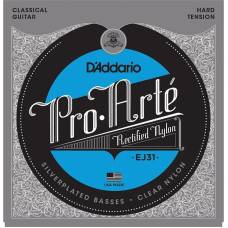 Струни для класичної гітари D'Addario EJ31 Rectified Trebles Hard Tension