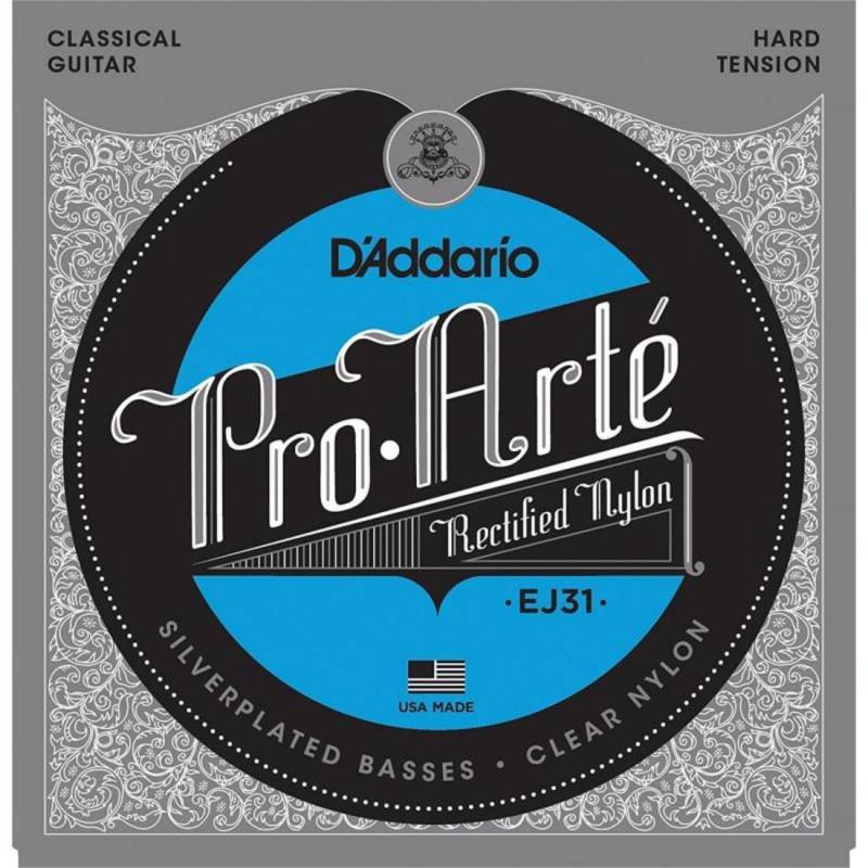 Струны для классической гитары D'Addario EJ31 Rectified Trebles Hard Tension