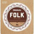 Струны для классической гитары D'Addario EJ32 Folk Ball End Silver Wound/Black Nylon Trebles