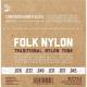 Струни для класичної гітари D'Addario EJ33 Folk Ball End 80/20 Bronze/Clear Nylon Trebles