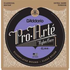 Струны для классической гитары D'Addario EJ44 Silverplated Wound Nylon Extra Hard Tension